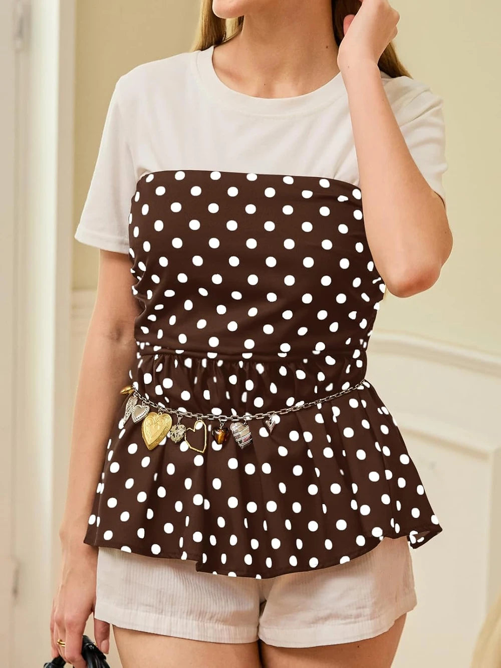 Polka Dot Bandeau Top